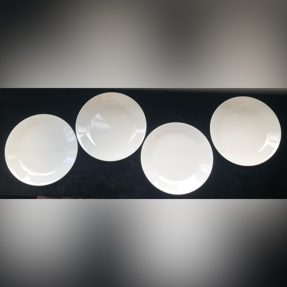 Corelle Vitrelle Winter Frost White Set of 4 Dinner Plates White 10-1/4"